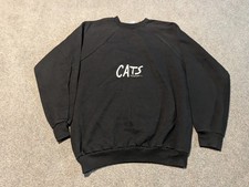 Vintage Cats Musical Sweatshirt Mens XL 1981 Musical Broadway Sweater 80s