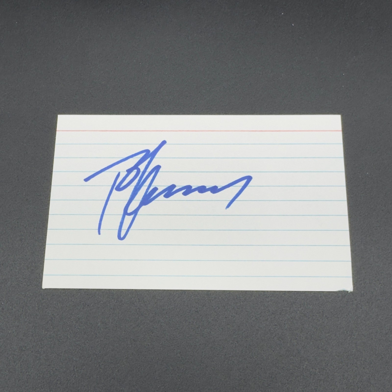 Tom Kurvers Signed 3x5 Index Card Montreal Canadiens TTM Authentic Autograph