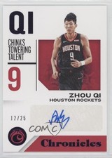 2018-19 Panini Chronicles Signatures Purple 12/25 Zhou Qi #CS-ZQ Auto vi4