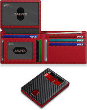 Wallet for Men Slim RFID Blocking Leather Credit Card Holder Wallet for 14 Cards