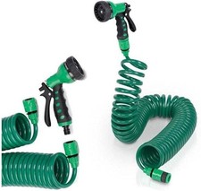 UTILIA TUBO INNAFFIARE A SPIRALE 15 MT PISTOLA GIARDINO FLESSIBILE ACQUA 18512