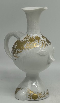 Vintage Rosenthal Studio Line Face by Bjorn Wiinblad Cruet, Gold Accents Romanze