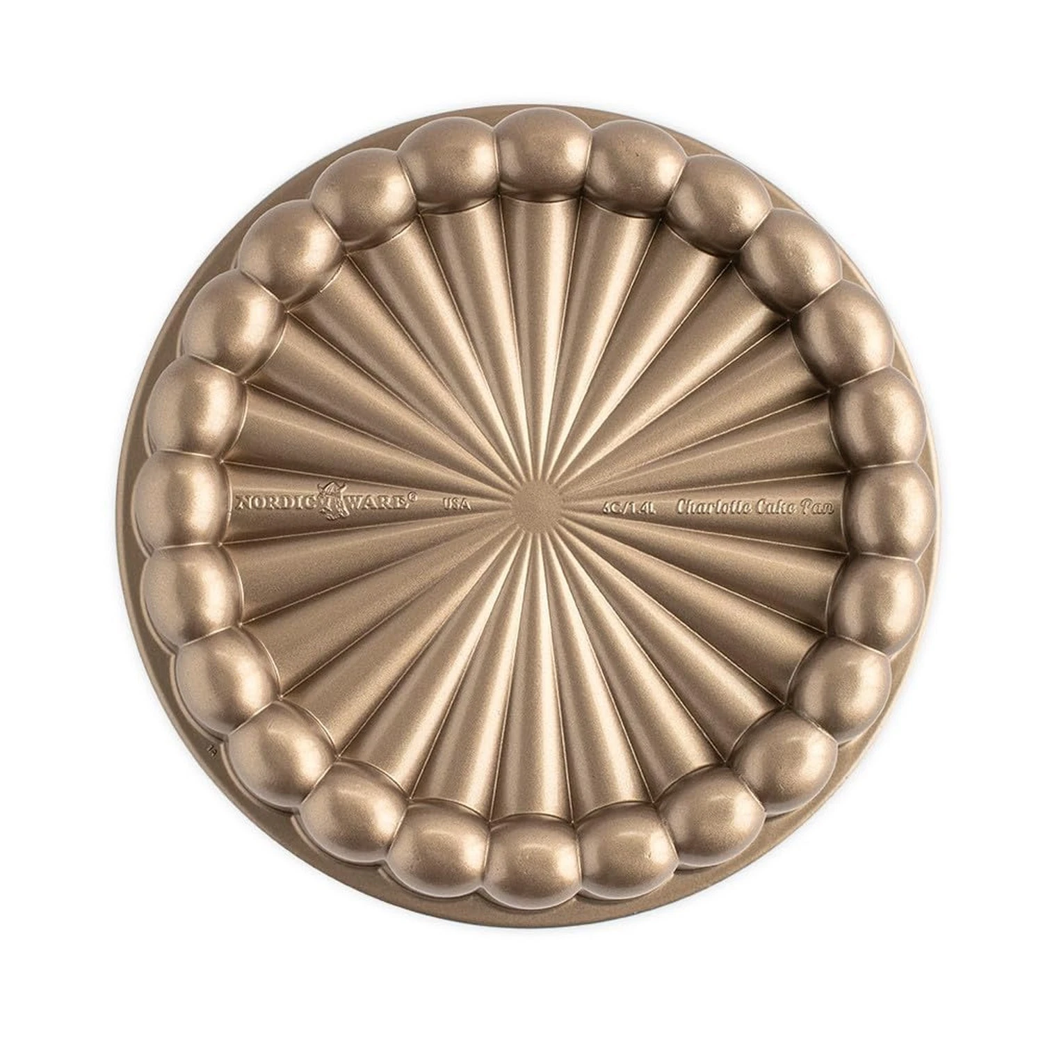 Nordic Ware Charlotte Cake Pan, 6-Cup/1.4 Liters, Toffee