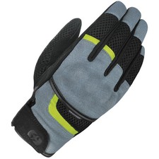 Oxford Brisbane Air Short Motorcycle Motorbike Textile Gloves - Charcoal / Black