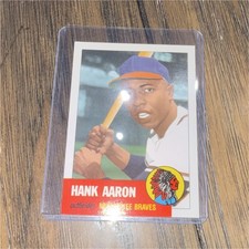 Topps 1991 Archives The Ultimate 1953 Set Hank Aaron #317 Milwaukee Braves Card