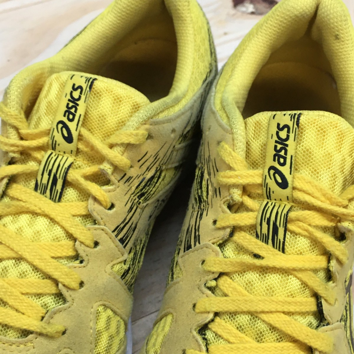 Asics Shoes Mens 10 Lyteracer Running Sneakers Yellow Mesh Athletic Low 1011A173 ASICS Lyteracer Mens Running Shoes Yellow | Mercari main image 3