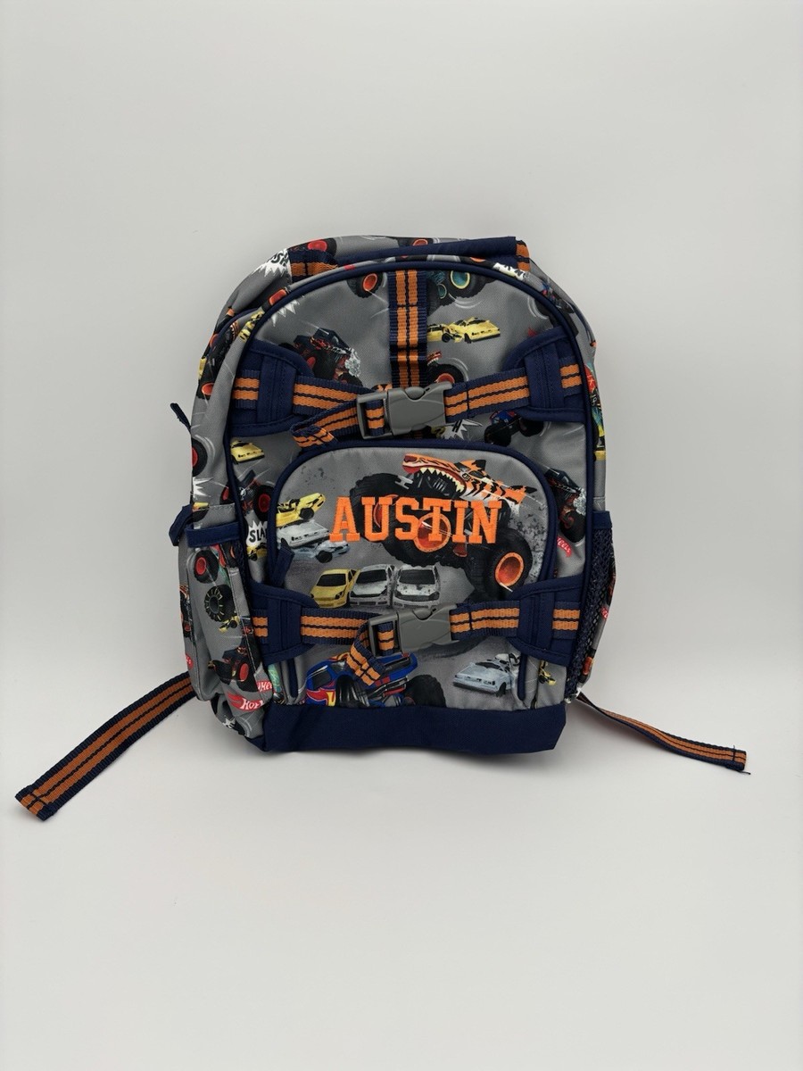 austin kids backpack Pottery Barn Kids Mackenzie Hot Wheels Monster Trucks™ Backpack ~ Small ~  AUSTIN