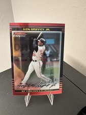 🔥 KEN GRIFFEY JR 2002 BOWMAN CHROME BASE RED JERSEY # 55