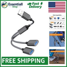 USB Male to Dual USB-C Female Splitter Cable for Enhanced Connectivity