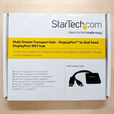 NEU DisplayPort zu DisplayPort Multi Monitor Splitter - 2 Port MST Hub