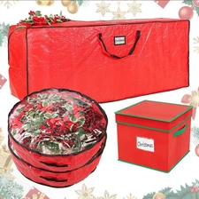 4PCS Christmas Tree Storage Bag & Christmas Ornament Bag