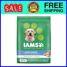 Iams Proactive Health Large Breed Dry Dog Food With Real Chicken, 30 Lb. Bag 1.55 per pound