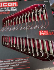 ICON Professional SAE Combination Wrench Set, 14 Piece WCS-14 64710