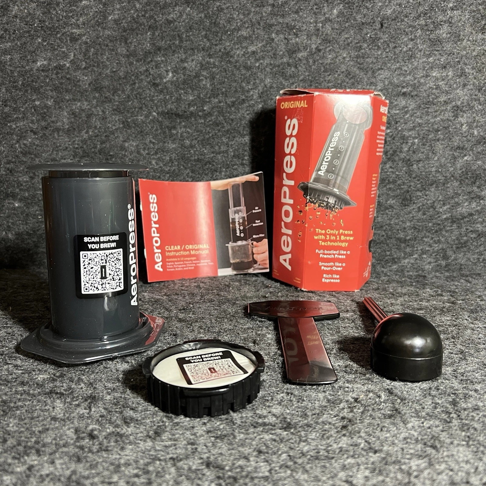 AeroPress Original Coffee Press - All-in-One French Press, Pour-Over & Espresso