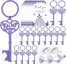 50 Sets Quinceanera Party Favors for Guests Butterfly Bottle Light Purple 