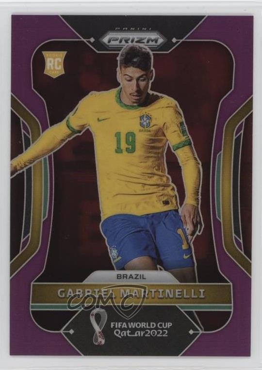 2022 Panini Prizm World Cup Qatar Purple 32/199 Gabriel Martinelli #29 04ae