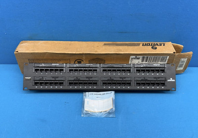 Leviton 5G596-U48 Cat5e 48-Port Patch Panel 8P8C T568A/B Black