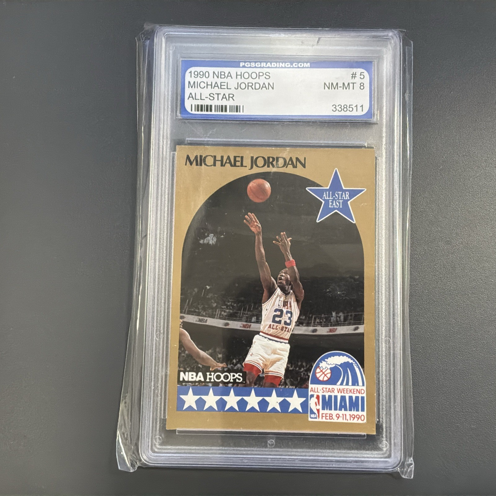 1990-91 NBA HOOPS Michael Jordan #5 All-Star GRADED PGS NM-MT 8