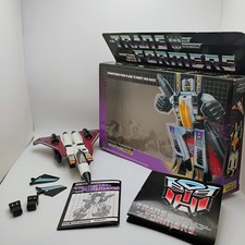 1985 Transformers G1 Ramjet Decepticon Jet w Box Instructions Accessories