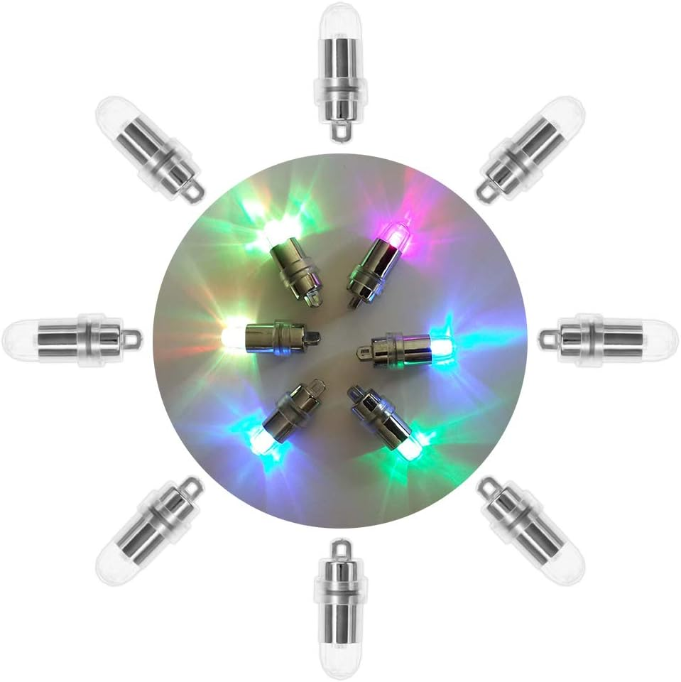 100 Multicolor Waterproof LED Mini Blinking Lights for Lanterns & Balloons