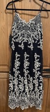 Express Embroidered Lace Midi Dress Size Small Black NWT