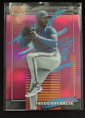 2026 Topps Finest Freddy Peralta #185 Pink Refractor /250