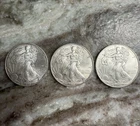 (Lot of 3) American US Silver Eagles - Minted in 2009 - 3 OZ .999 Silver