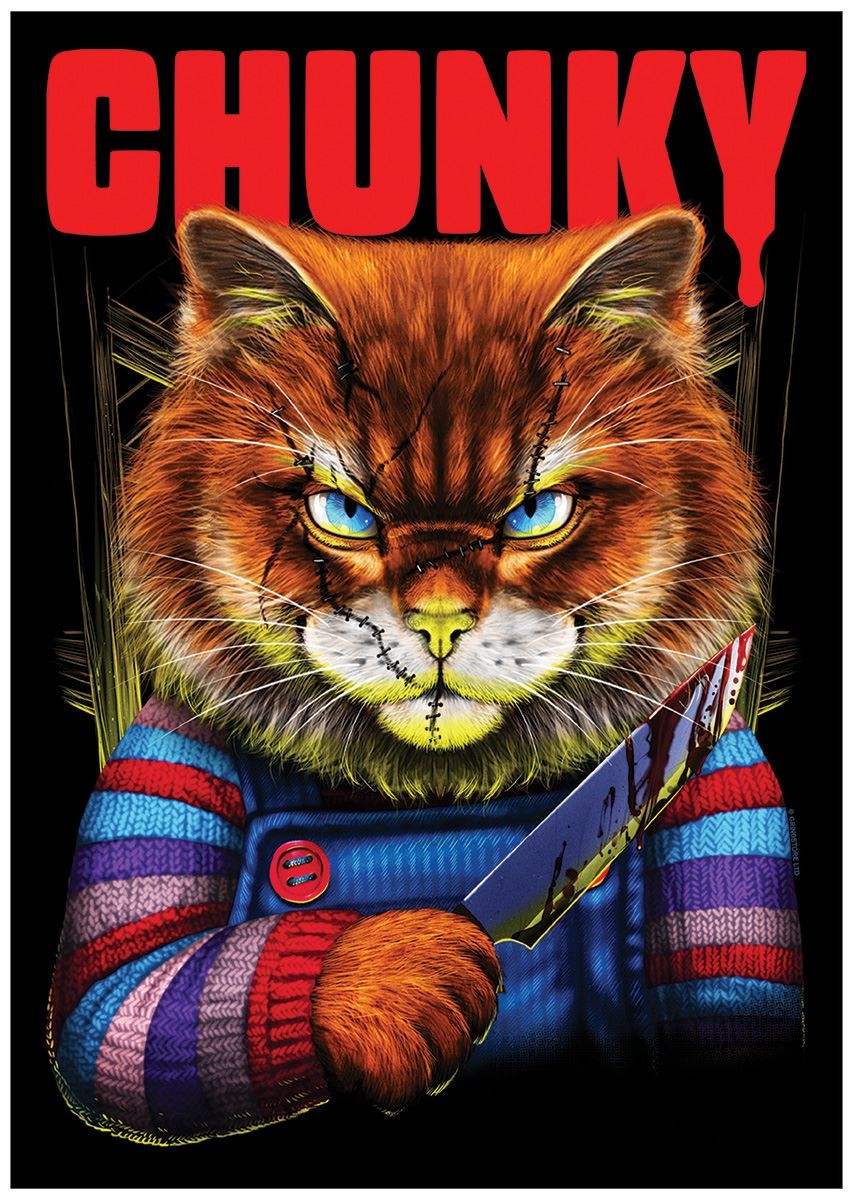 Horror Cats Chunky Mini Poster - Laminated