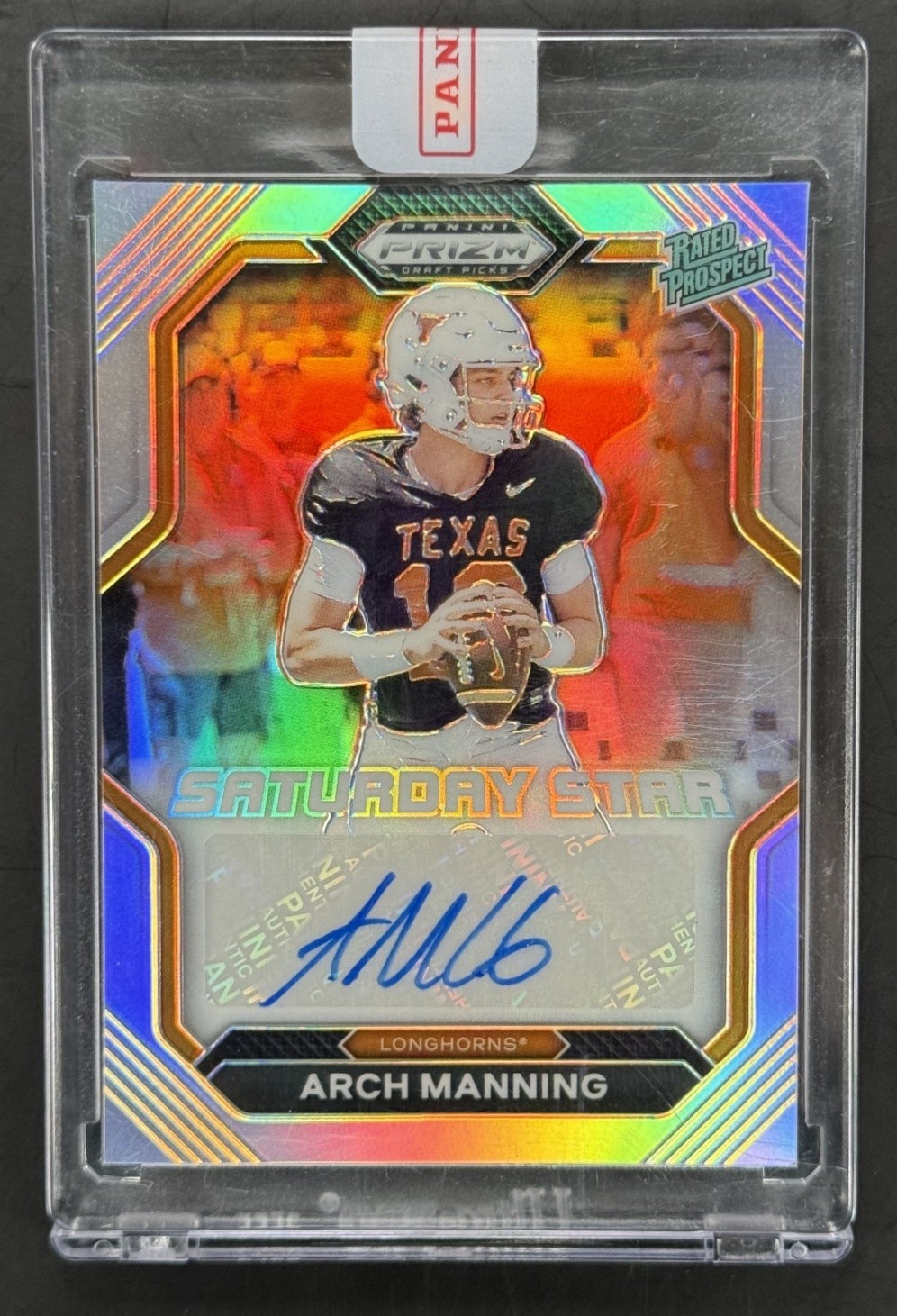 ARCH MANNING 2023 PANINI PRIZM DRAFT PICKS #SSS-ARM SATURDAY STAR AUTO SILVER