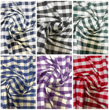 60 Wide 1 Gingham Checkered Poplin Shirting F...