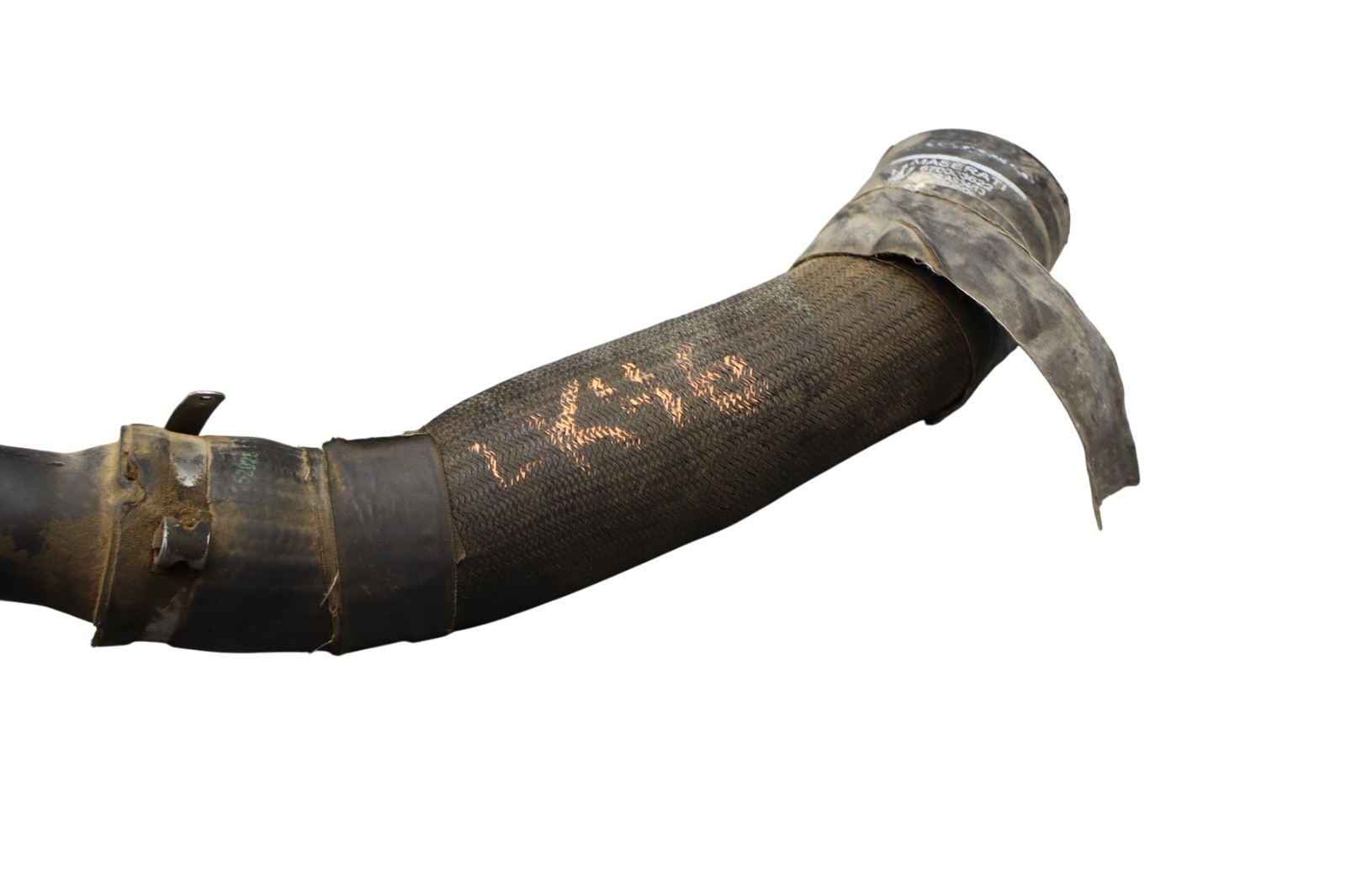 14-17 Maserati Ghibli Left Side Turbo Turbine Intercooler Hose Pipe Black Oem