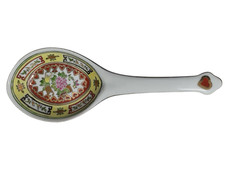 Chinesischer Suppensch&ouml;pfl&ouml;ffel aus Jingdezhen aus den 70ger Jahren mit Fr&uuml;chten