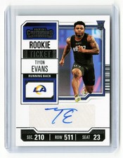 2023 Panini Contenders Rookie Ticket Tiyon Evans #261 Auto
