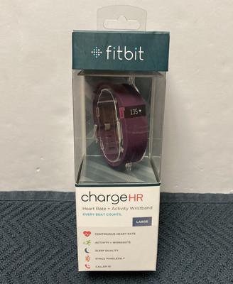 Fitbit FB405PML Charge HR Wireless Activity Wristband Plum Large