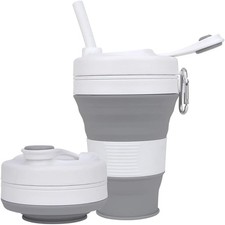 Silicone Coffee Cup with St lid Collapsible Cups for Traveling