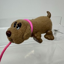 Pound Puppies-Pull Along Brown Pink Dog Toy Figure 1996 3" Vintage