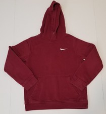 Nike Sportswear Sweatshirt Hoodie Boys Size M Maroon Long Sleeve