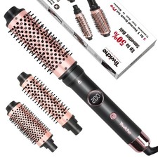 Thermal Brush Set 3-in-1 Heated Round Brush Adjustable Temp – Black