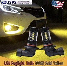 Pair 9006 Hb4 3000k Yellow Led Fog Driving Light Bulb Drl100w Cree Super Bright