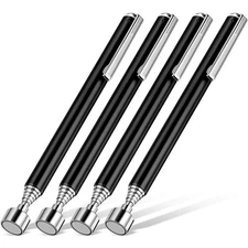 4 Pcs Magnetic Telescoping Pick Up Tool with Pocket Clip Retrieval Stick Gadget