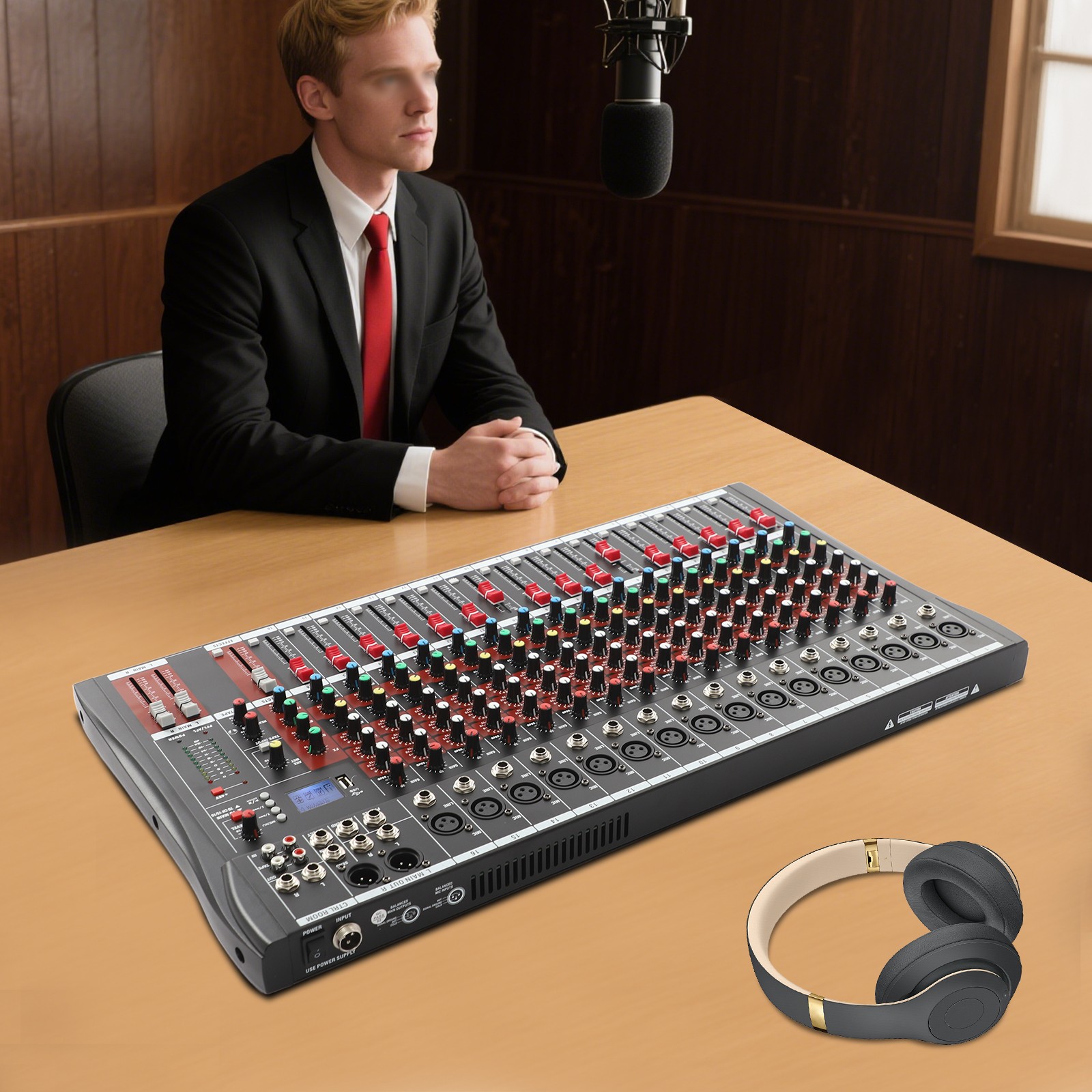 16 Channel Bluetooth USB Live Studio Audio Mixer Console