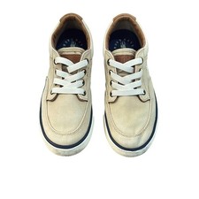 Polo Ralph Lauren Kids Tan Canvas Lace Up Sneakers Shoes Size 1