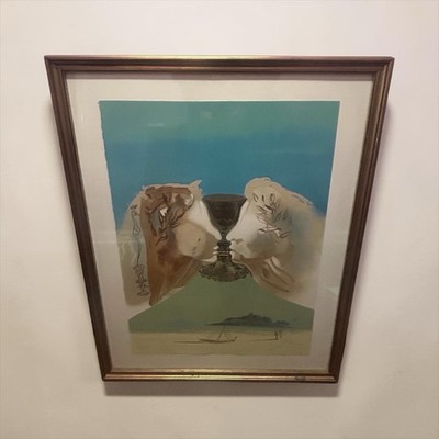 Salvador Dali ''The Chalice of Love'' (1976) Hand-Signed E.A Framed