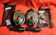 Vaincre full face swimming snorkeling mask, 2pc set both M-Large, VG cond. read