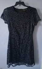 Tahari Navy Blue Lace  Cocktail Dress Size:10