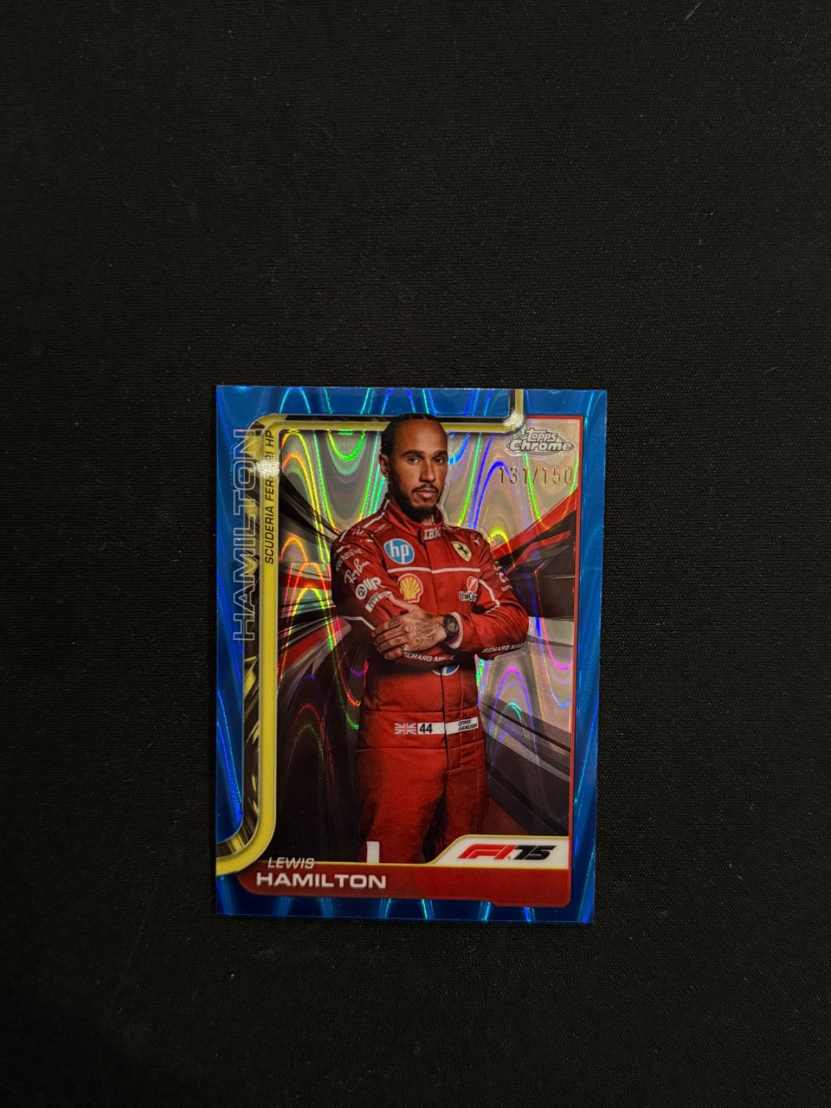 2025 Topps Chrome F1 Lewis Hamilton Blue Raywave /150 Portrait #4 Formula 1