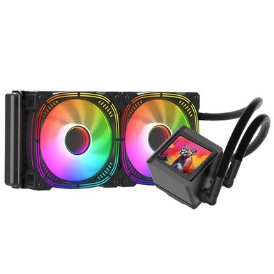 GAMEPOWER Skadi Elite AIO Wasserkühlung 240mm 2.4-Zoll Display PWM ARGB-Lüftern