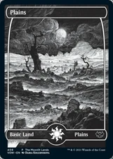 MTG Plains (408) - Silver Foil Etched - The Moonlit Lands, NM-Mint, English Prom