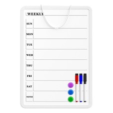 MaxGear Weekly Dry Erase Calendar Board, 11" x 17" Magnetic Whiteboard