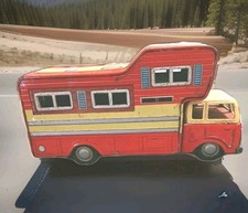 1950s TIN Friction RV.Camper Very Rare  Hard To Find.